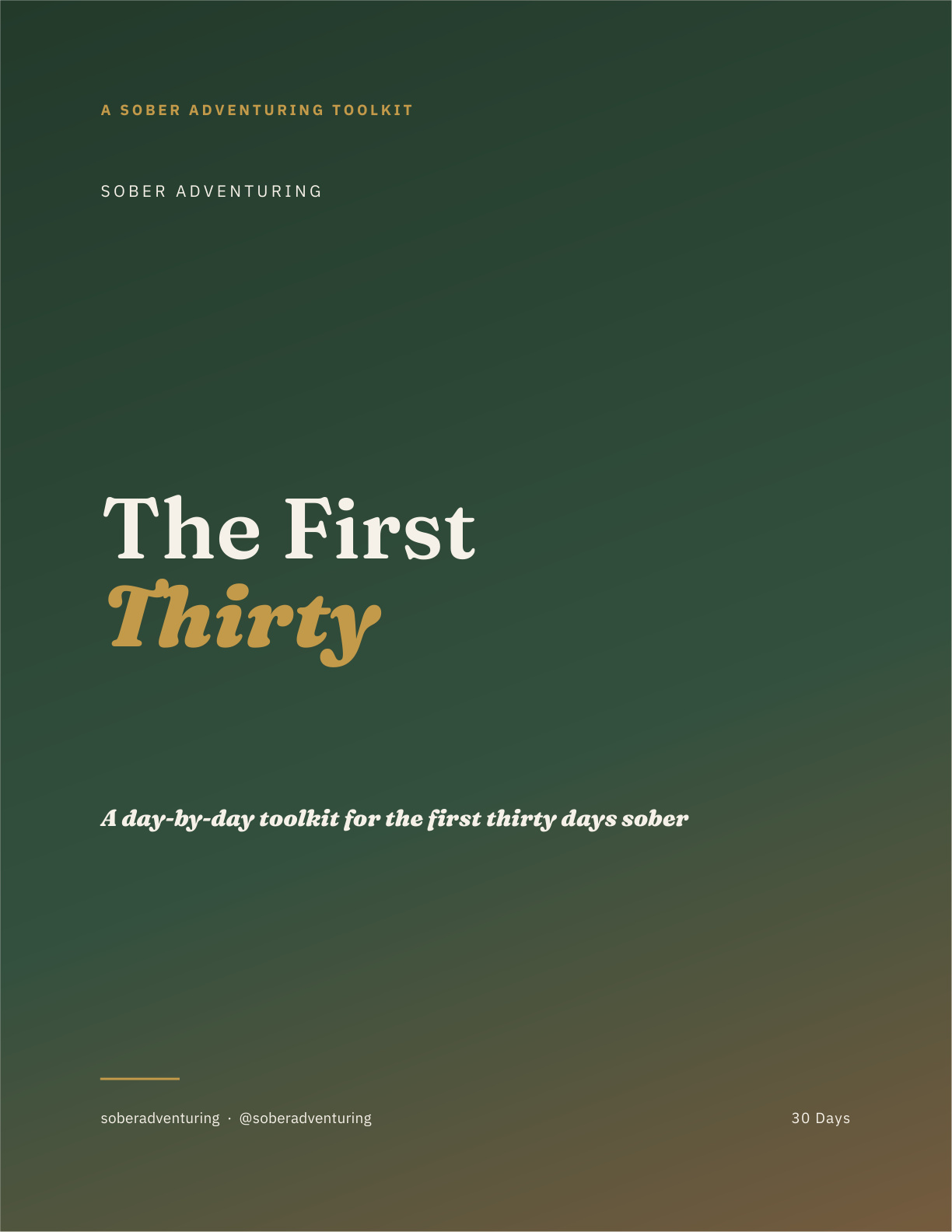 The First Thirty workbook cover